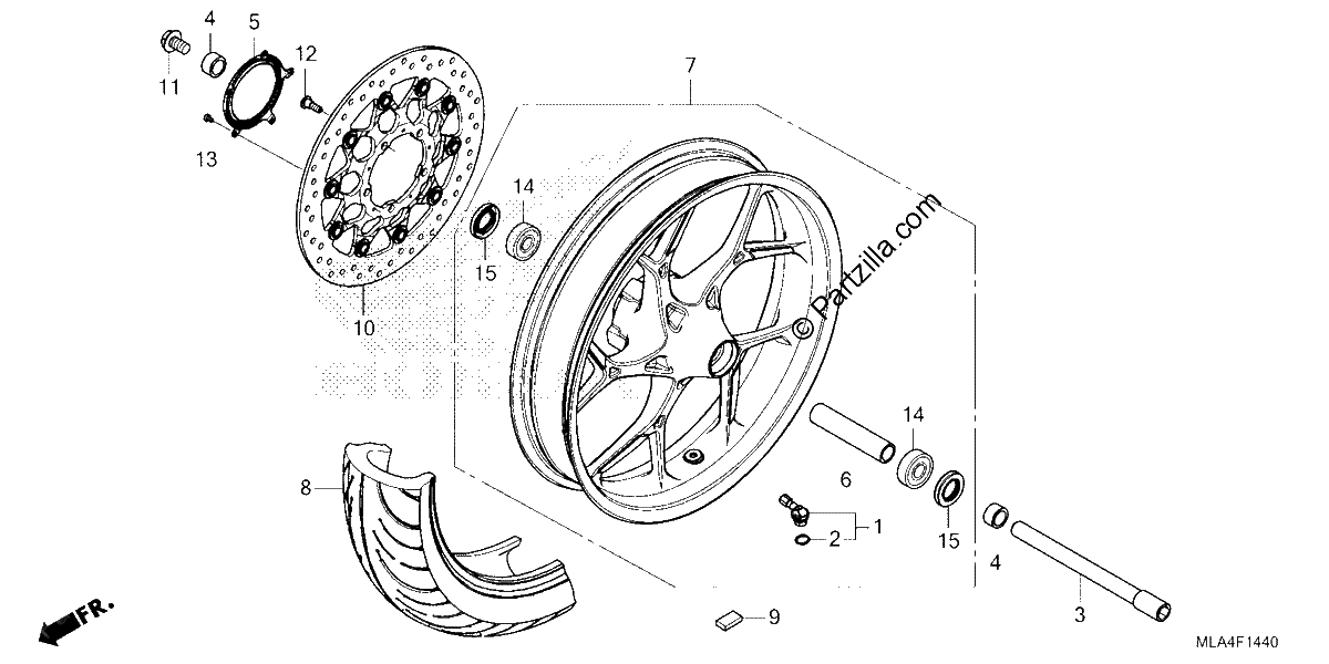 Diagrama de FRONT WHEEL