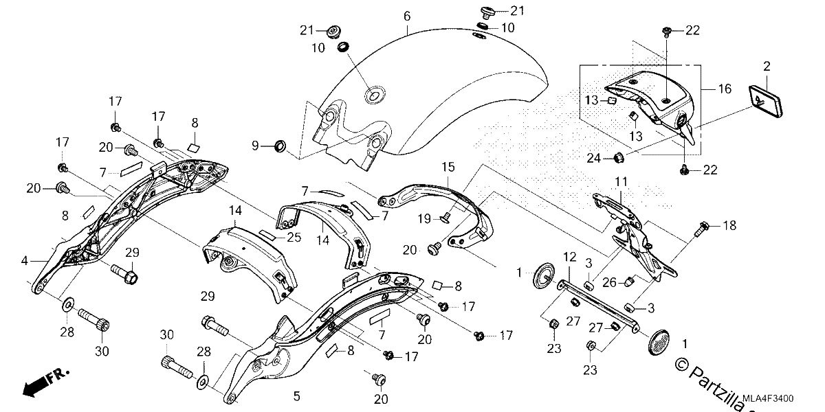 Diagrama de REAR FENDER