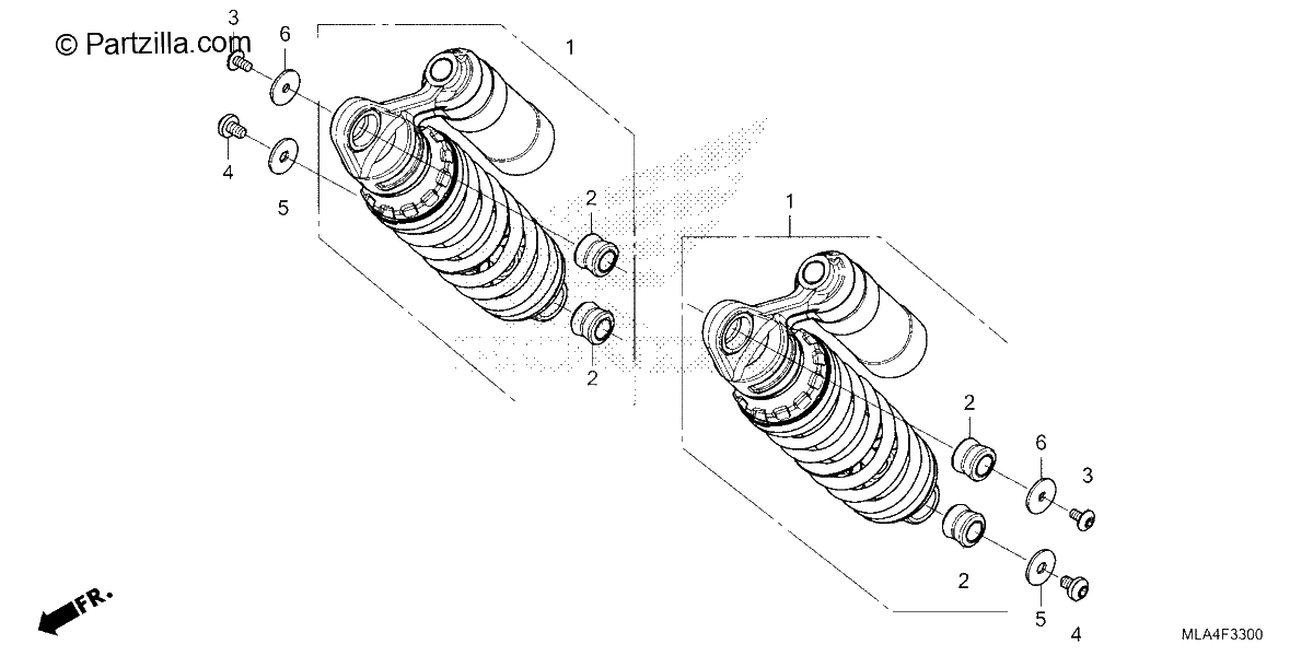 Diagrama de REAR SHOCK ABSORBER