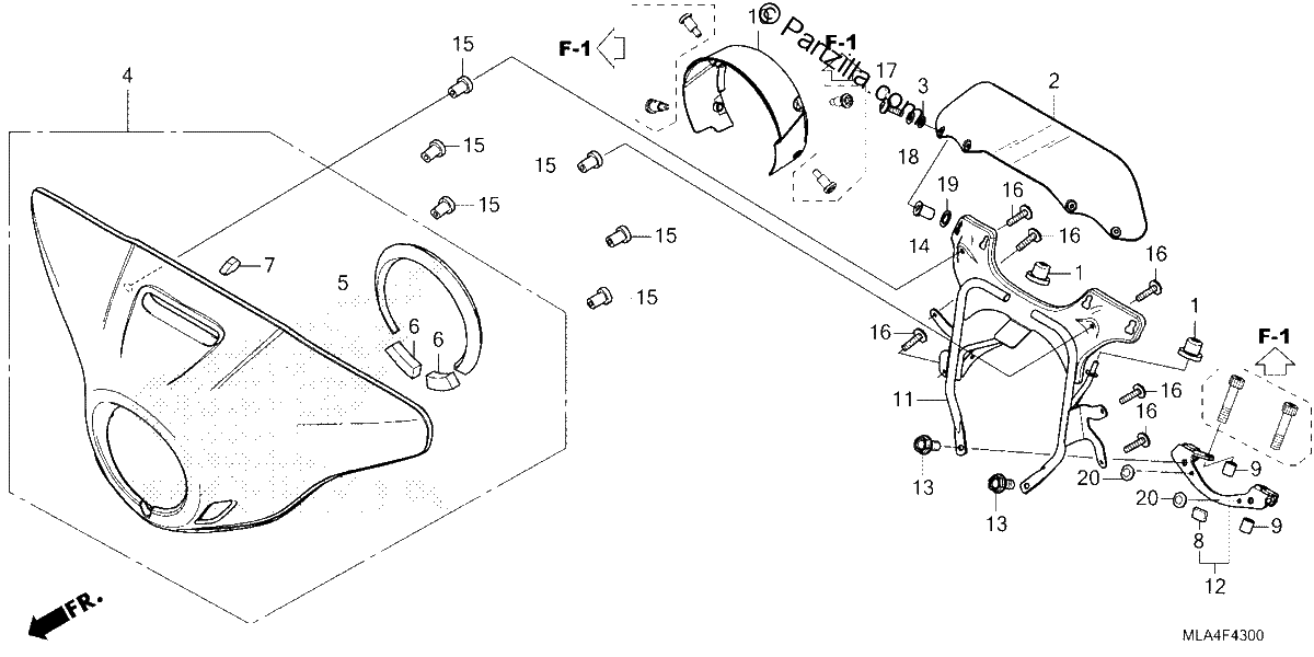 Diagrama de FRONT COWL DEFLECTOR