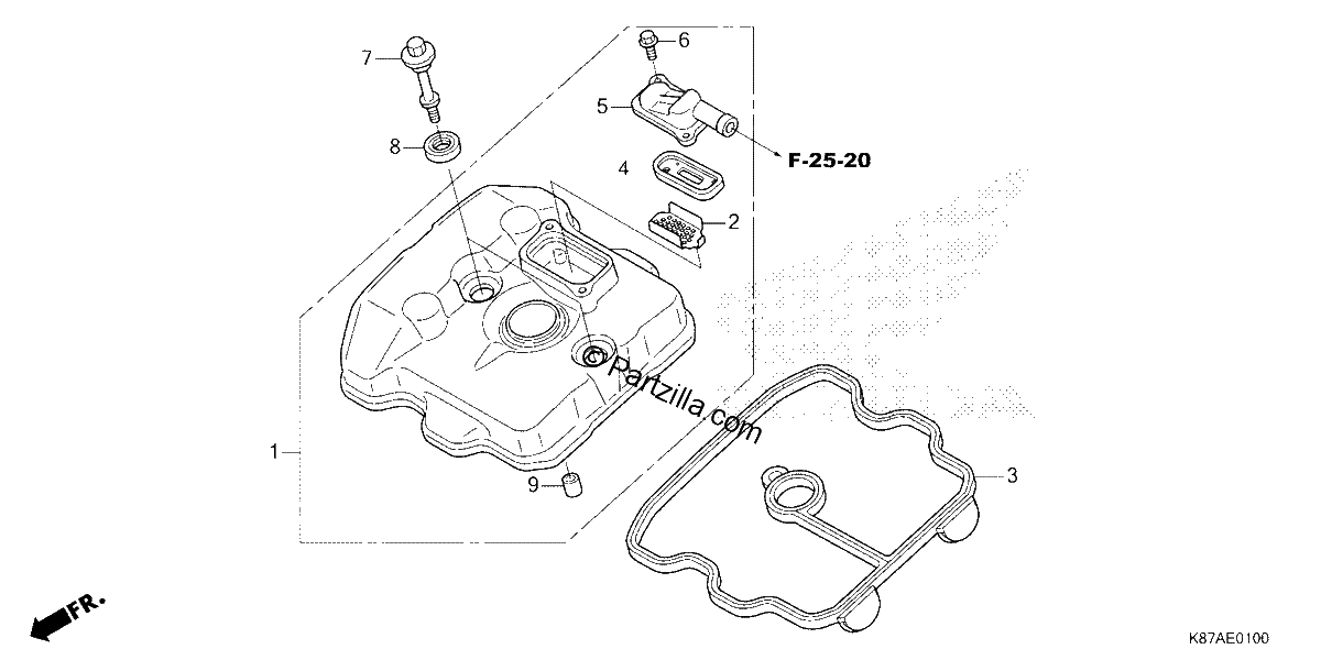 Diagrama de CYLINDER HEAD COVER