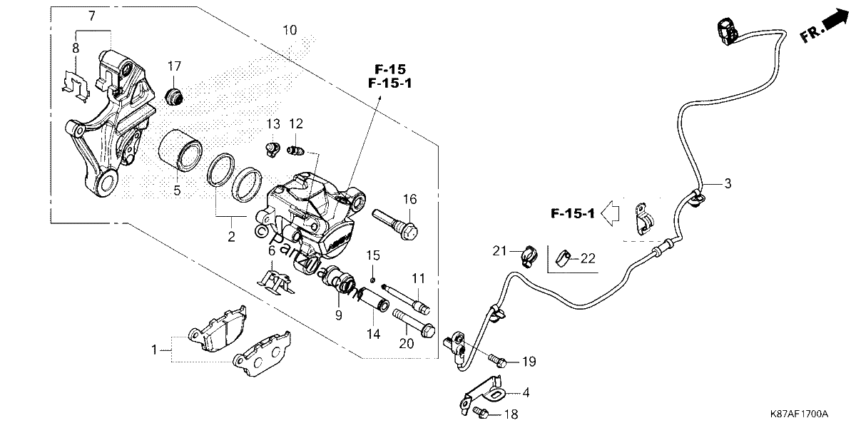 Diagrama de REAR BRAKE CALIPER