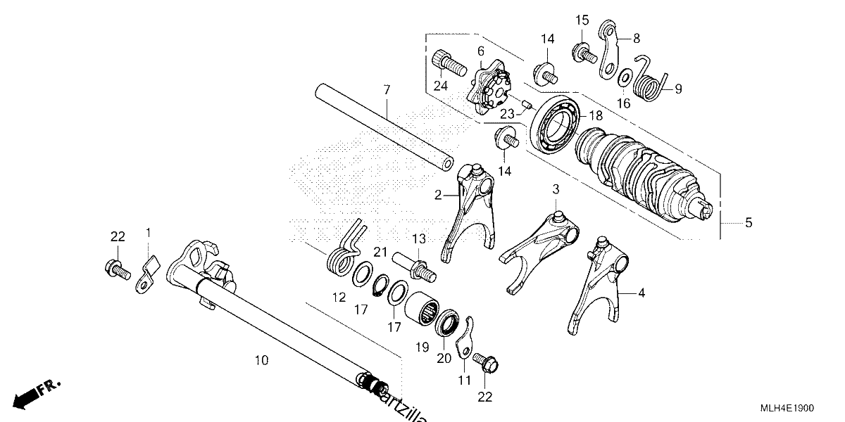 Diagrama de GEARSHIFT DRUM