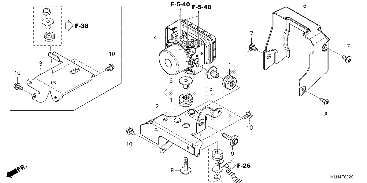 Diagrama de ABS MODULATOR STAY