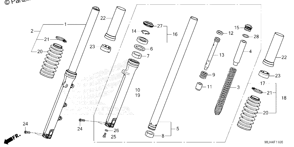 Diagrama de FRONT FORK