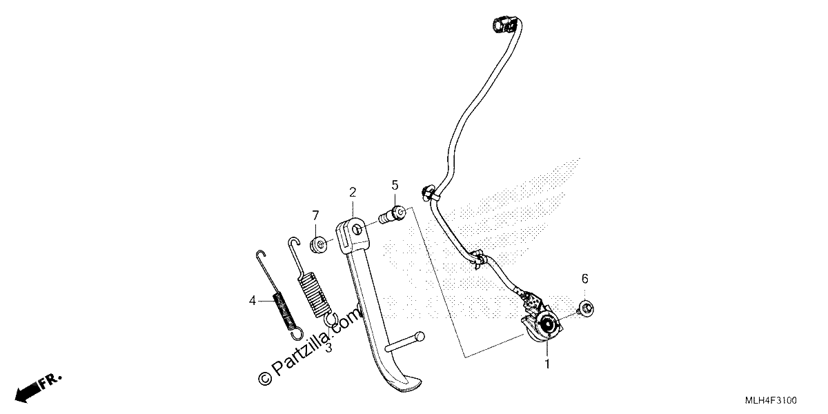 Diagrama de SIDE STAND