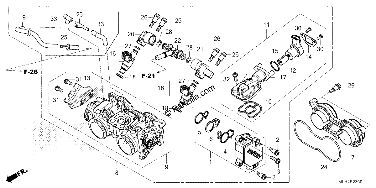 Diagrama de THROTTLE BODY