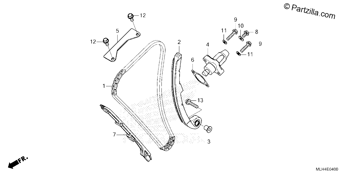 Diagrama de CAM CHAIN TENSIONER