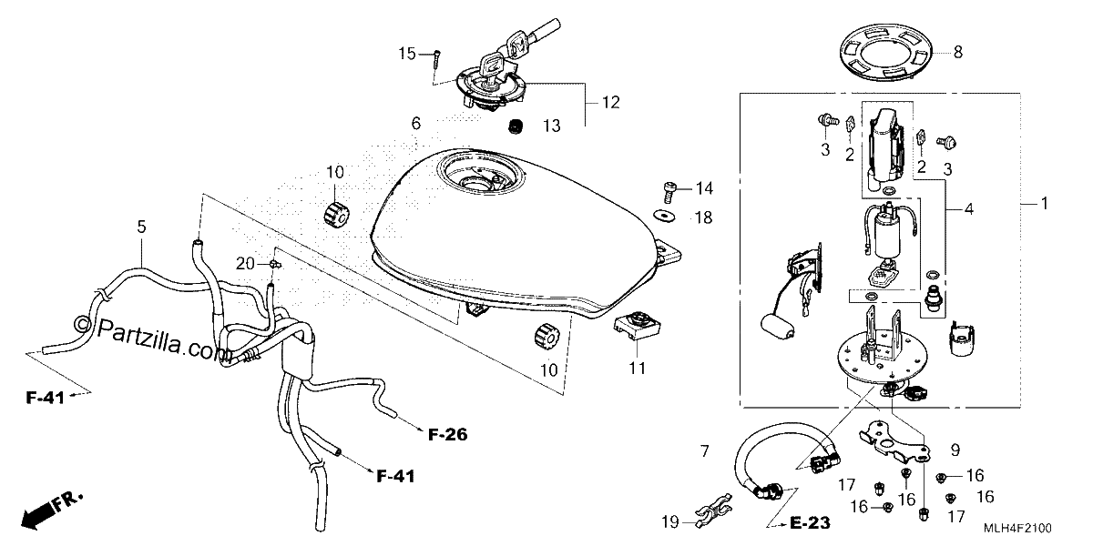 Diagrama de FUEL TANK FUEL PUMP