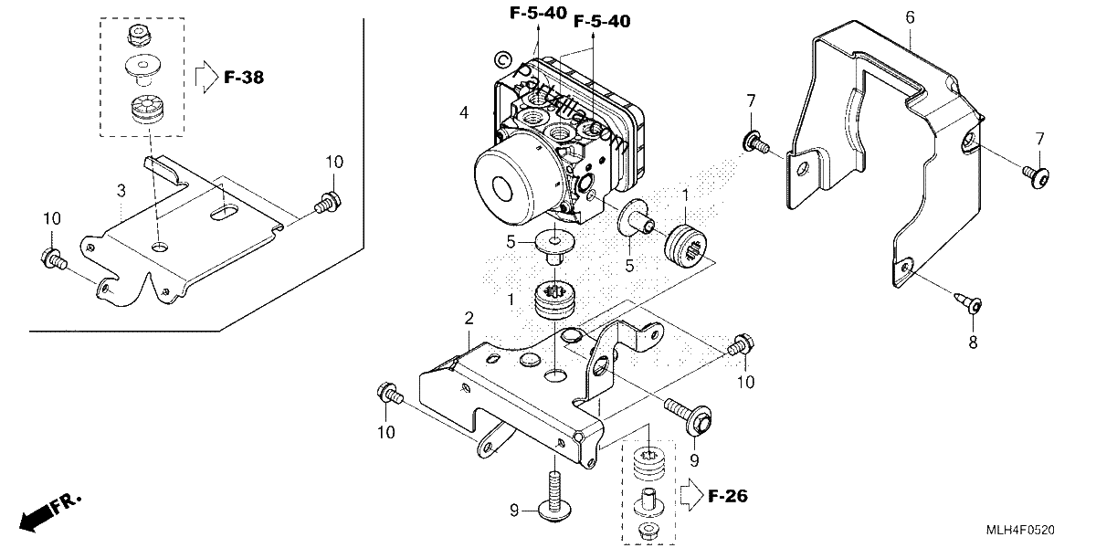 Diagrama de ABS MODULATOR STAY