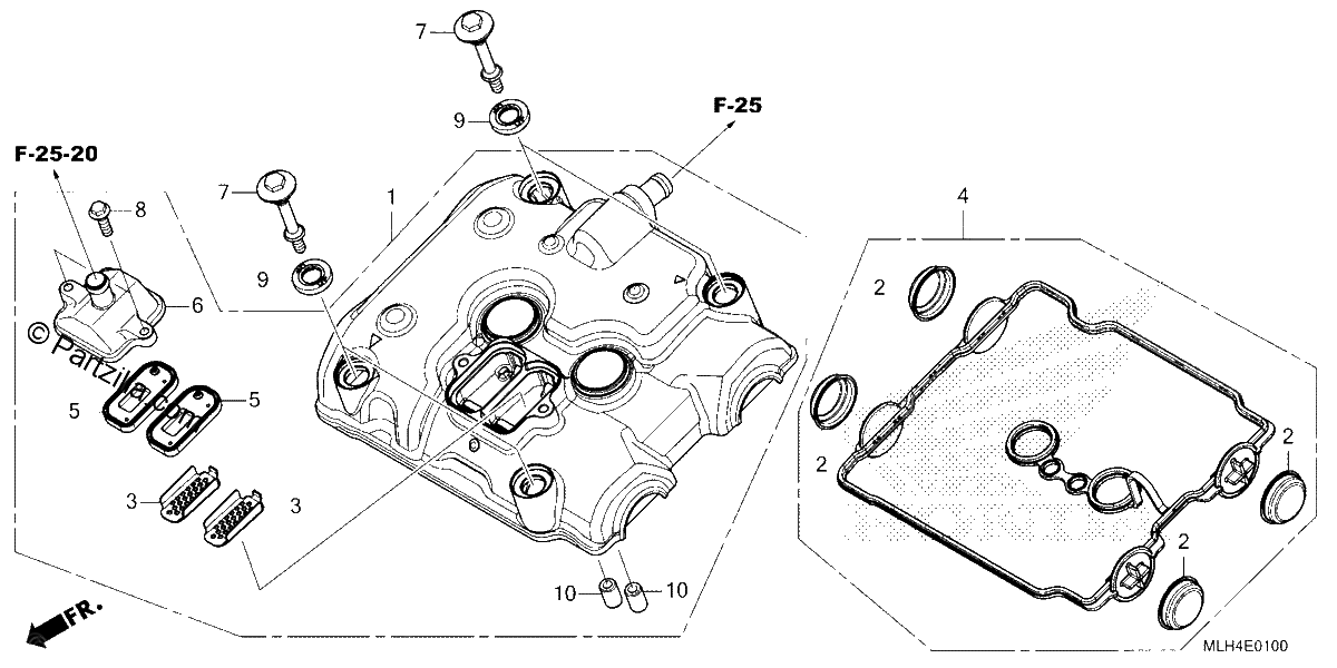 Diagrama de CYLINDER HEAD COVER