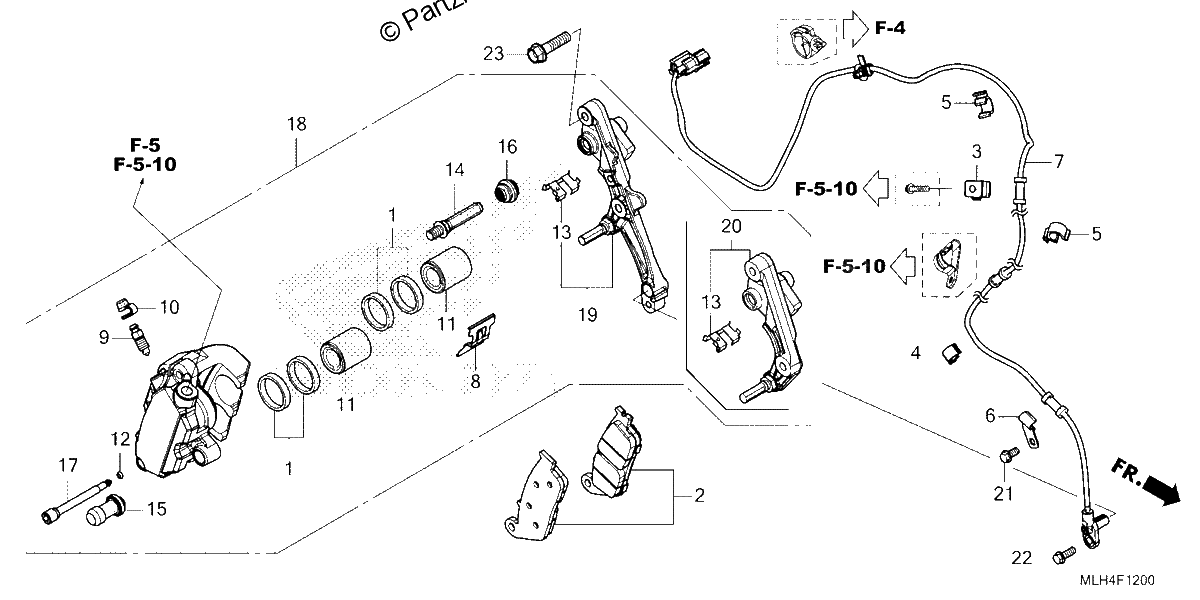 Diagrama de FRONT BRAKE CALIPER
