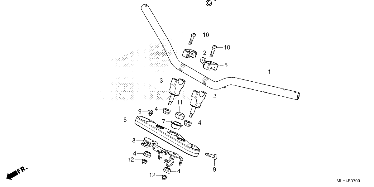 Diagrama de HANDLEBAR TOP BRIDGE