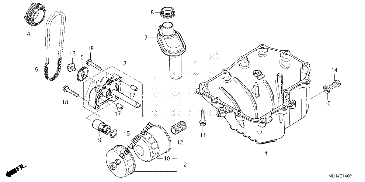 Diagrama de OIL PAN OIL PUMP