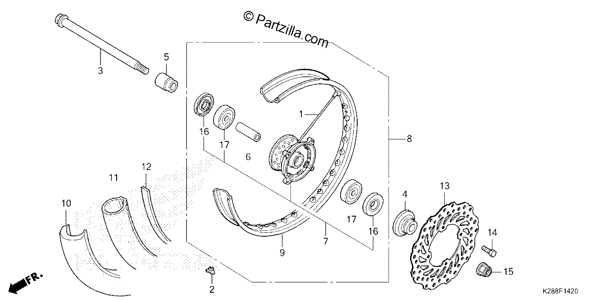 Diagrama de FRONT WHEEL