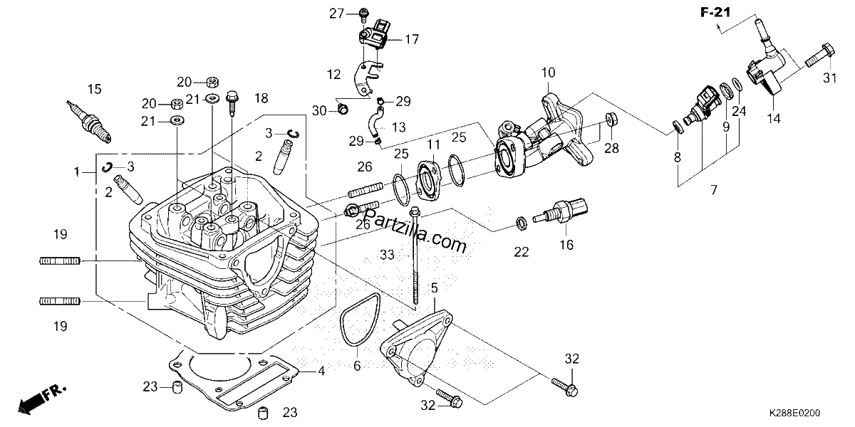 Diagrama de CYLINDER HEAD