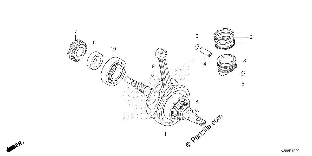 Diagrama de CRANKSHAFT PISTON