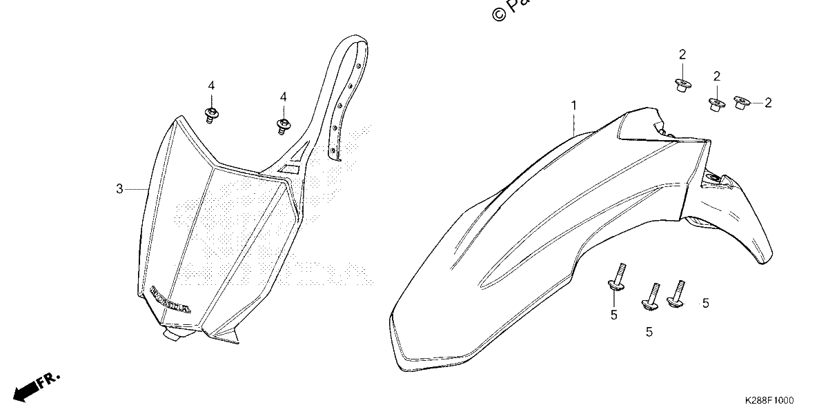 Diagrama de FRONT FENDER