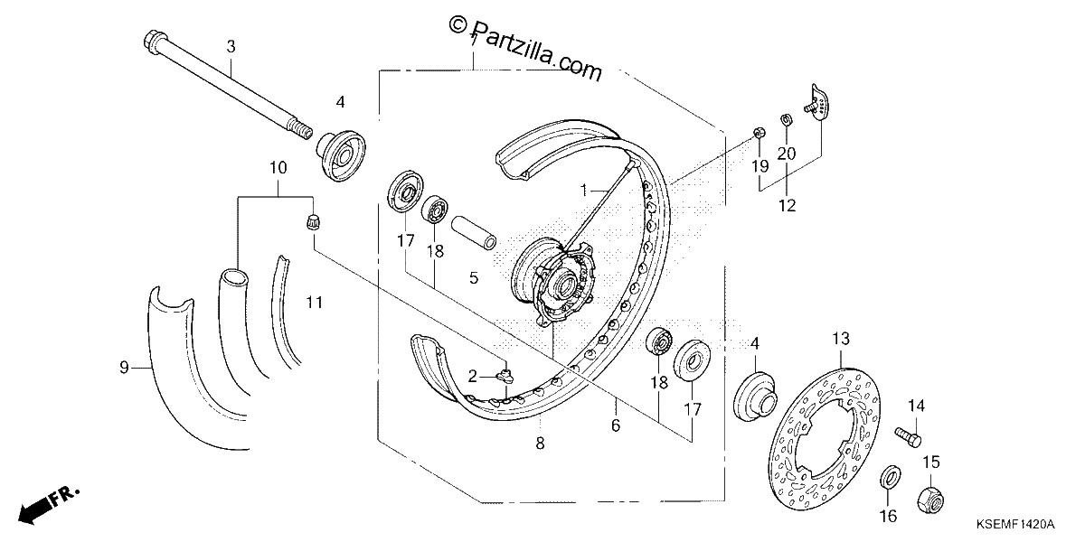 Diagrama de FRONT WHEEL