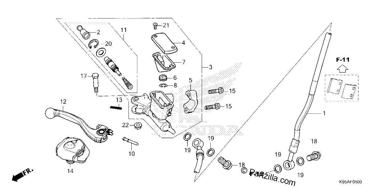 Diagrama de FRONT BRAKE MASTER CYLINDER