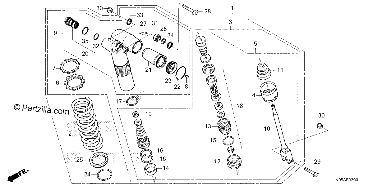 Diagrama de REAR SHOCK ABSORBER
