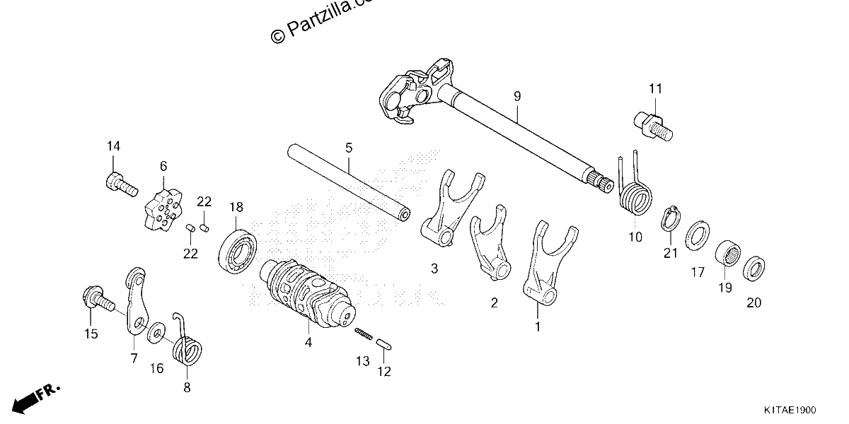 Diagrama de GEARSHIFT DRUM