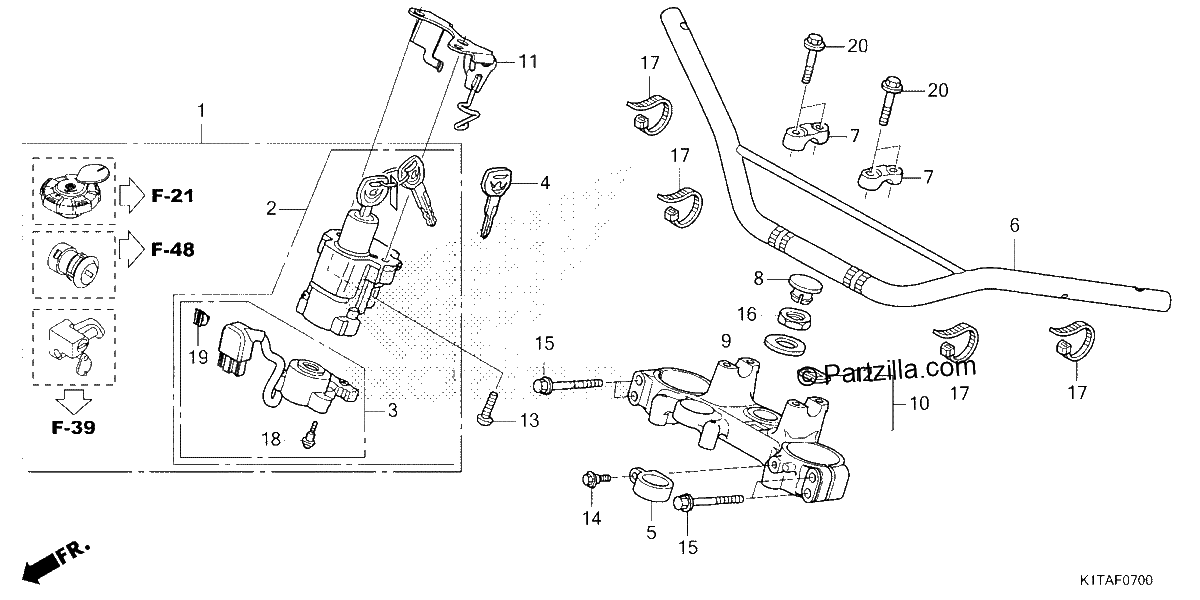Diagrama de HANDLEBAR TOP BRIDGE 1