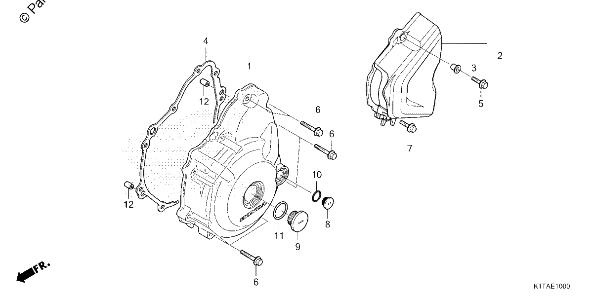 Diagrama de LEFT CRANKCASE COVER