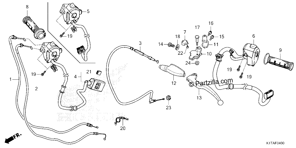 Diagrama de HANDLE LEVER SWITCH CABLE