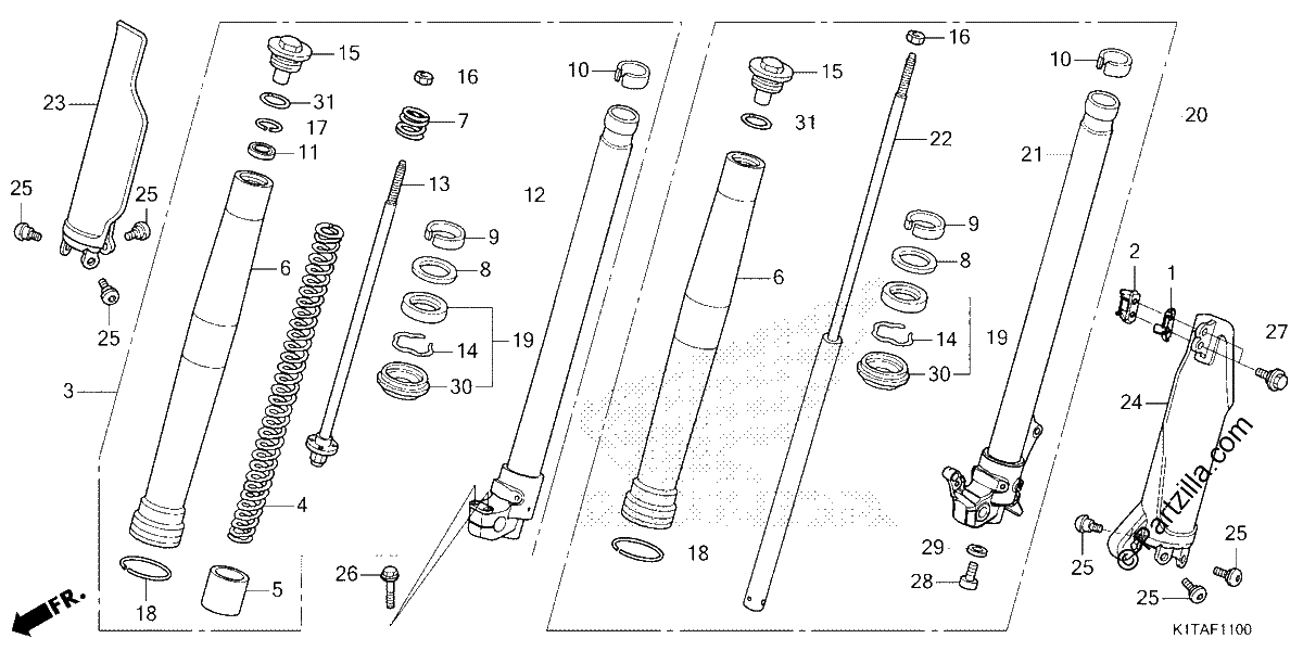 Diagrama de FRONT FORK