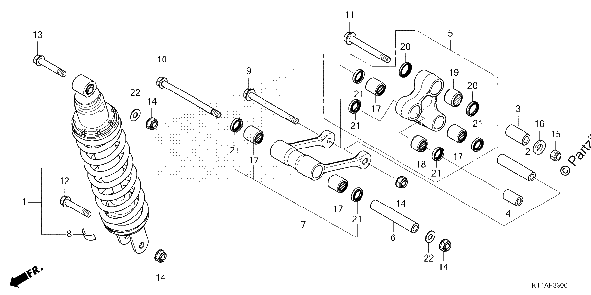 Diagrama de REAR SHOCK ABSORBER