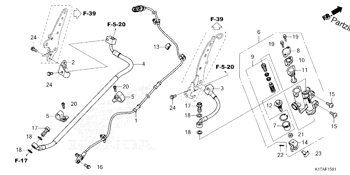 Diagrama de REAR BRAKE MASTER CYLINDER 2