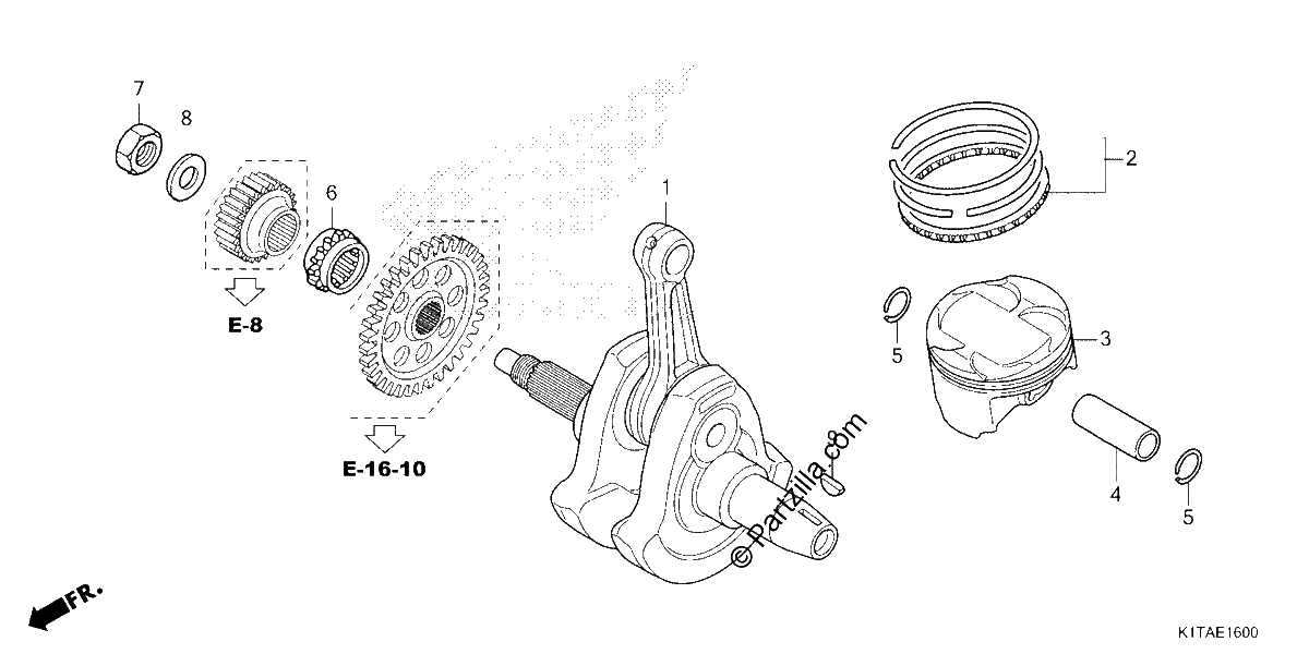 Diagrama de CRANKSHAFT PISTON