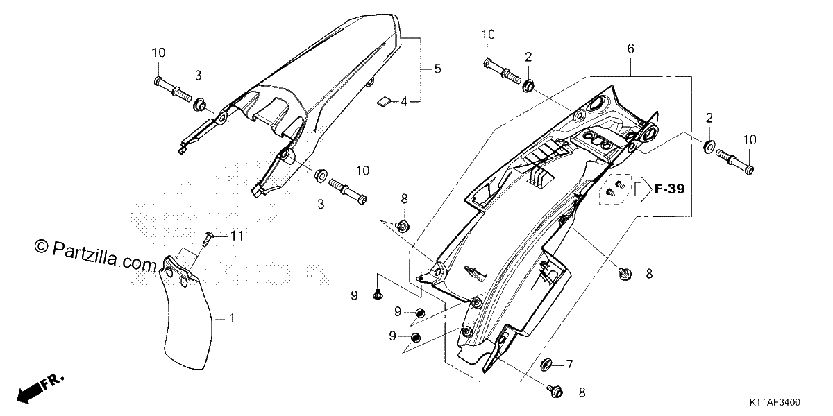 Diagrama de REAR FENDER