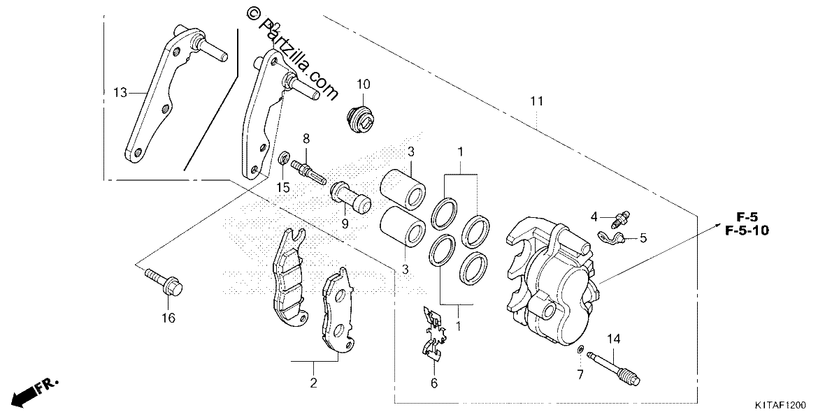 Diagrama de FRONT BRAKE CALIPER