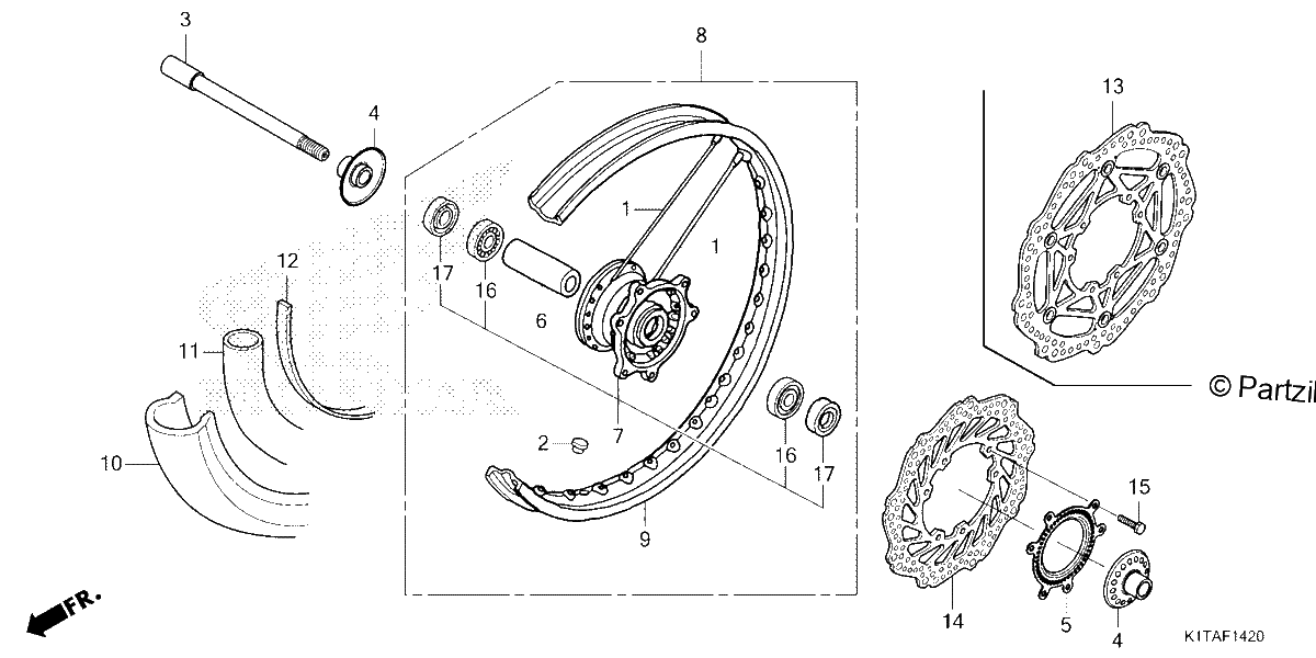 Diagrama de FRONT WHEEL