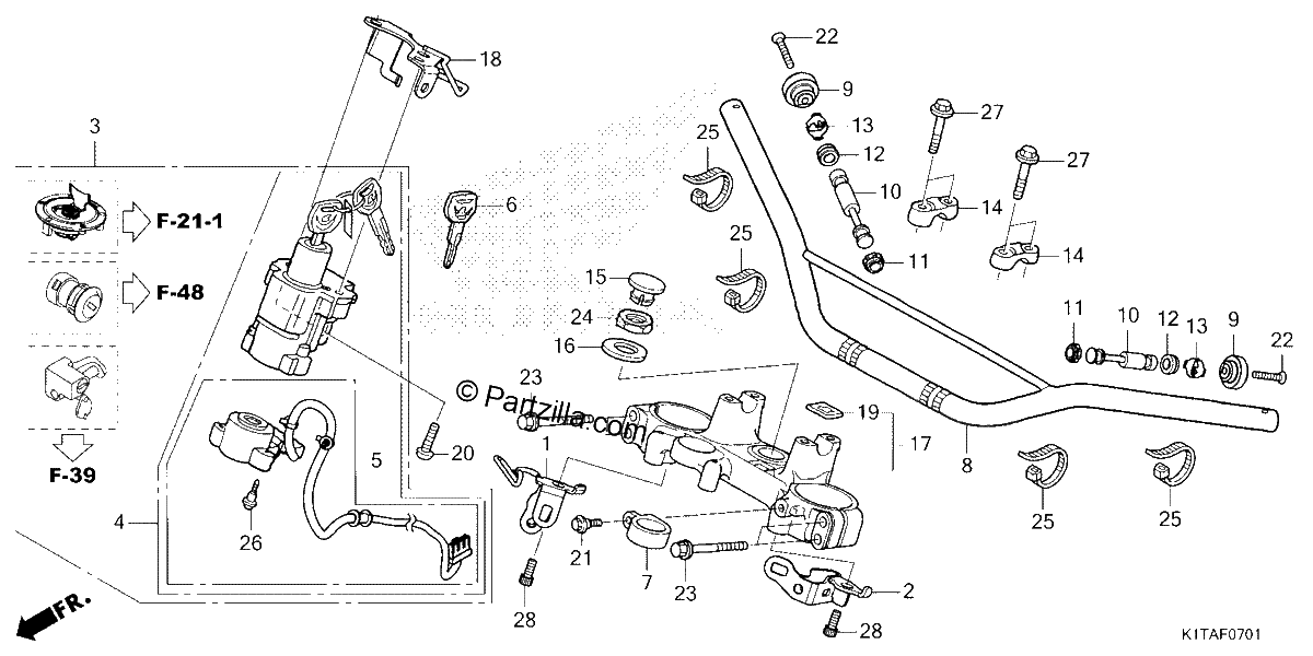 Diagrama de HANDLEBAR TOP BRIDGE 2