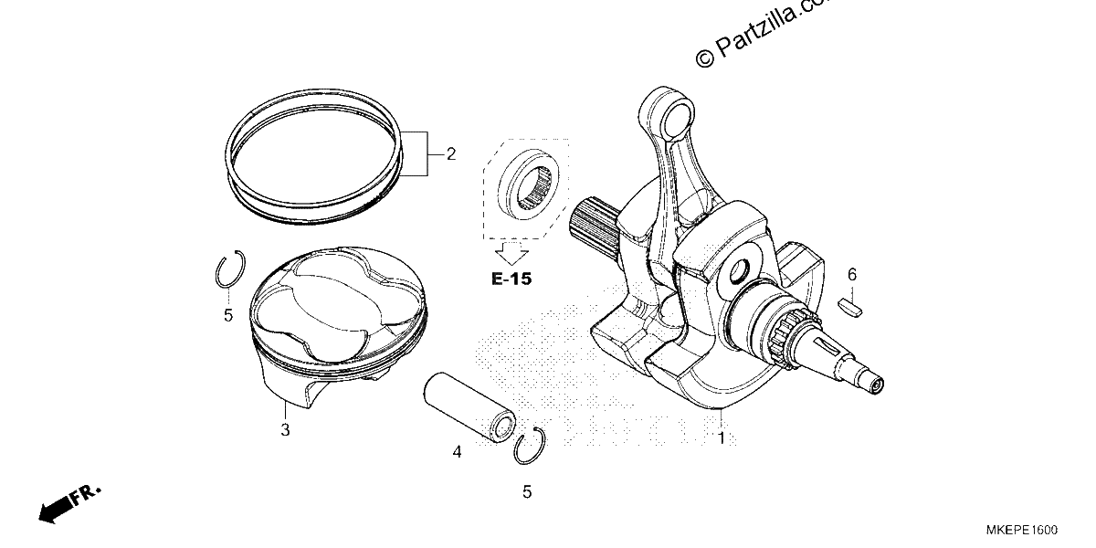 Diagrama de CRANKSHAFT PISTON