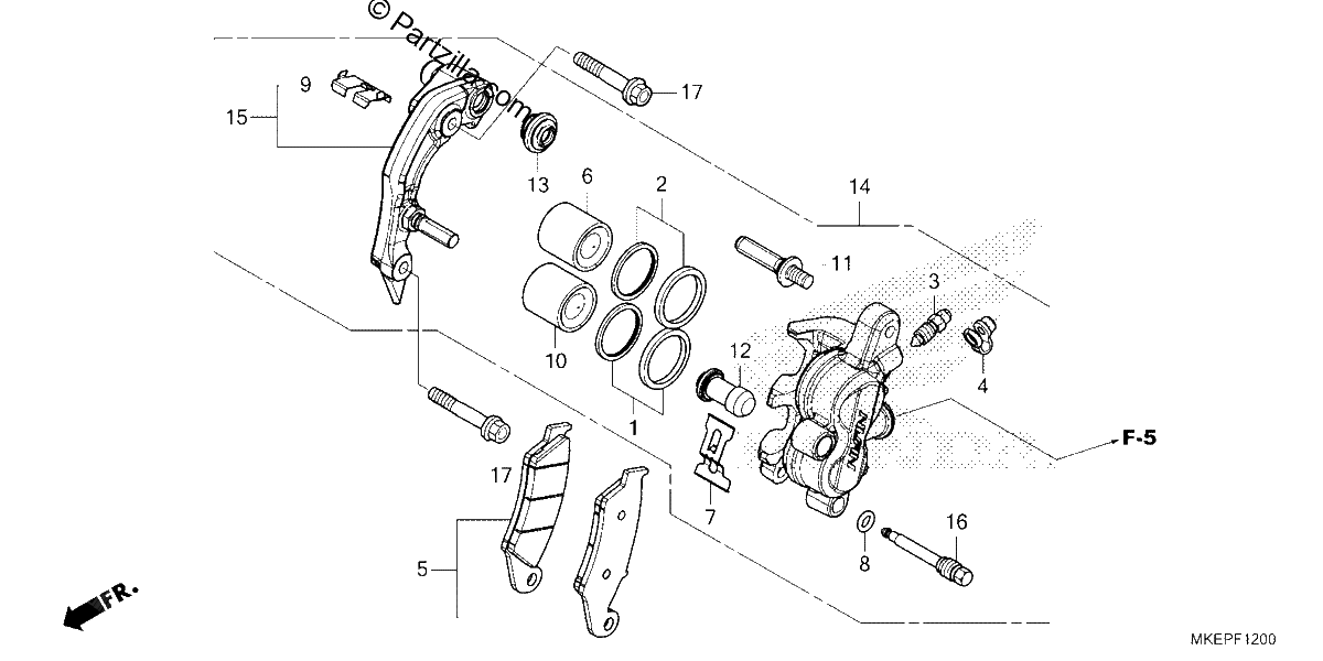 Diagrama de FRONT BRAKE CALIPER