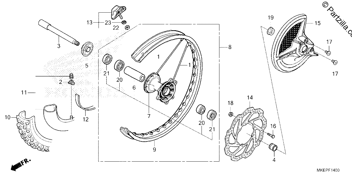 Diagrama de FRONT WHEEL