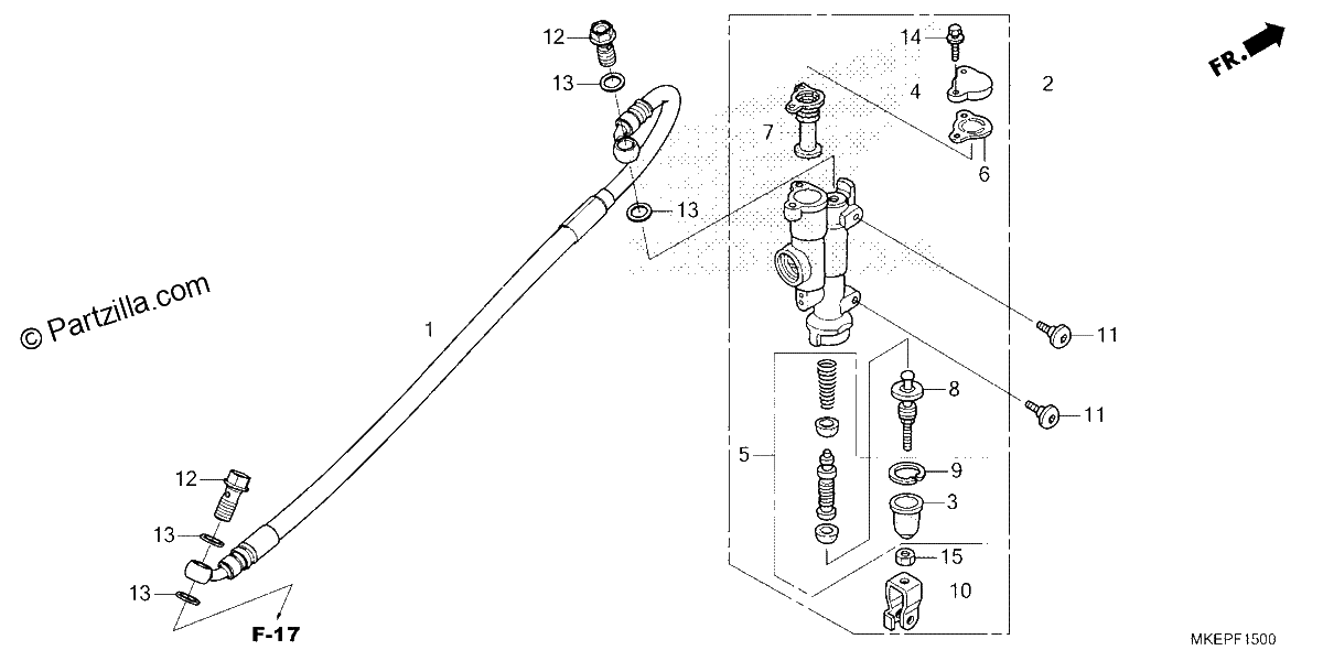 Diagrama de REAR BRAKE MASTER CYLINDER