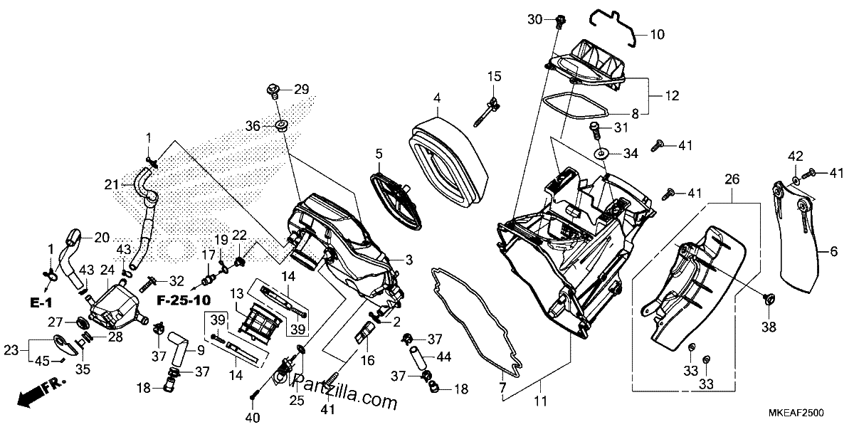 Diagrama de AIR CLEANER