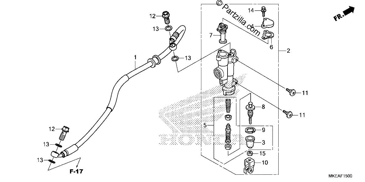 Diagrama de REAR BRAKE MASTER CYLINDER
