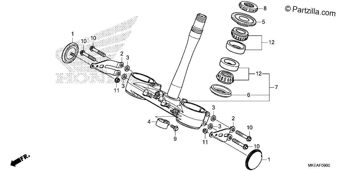 Diagrama de STEERING STEM