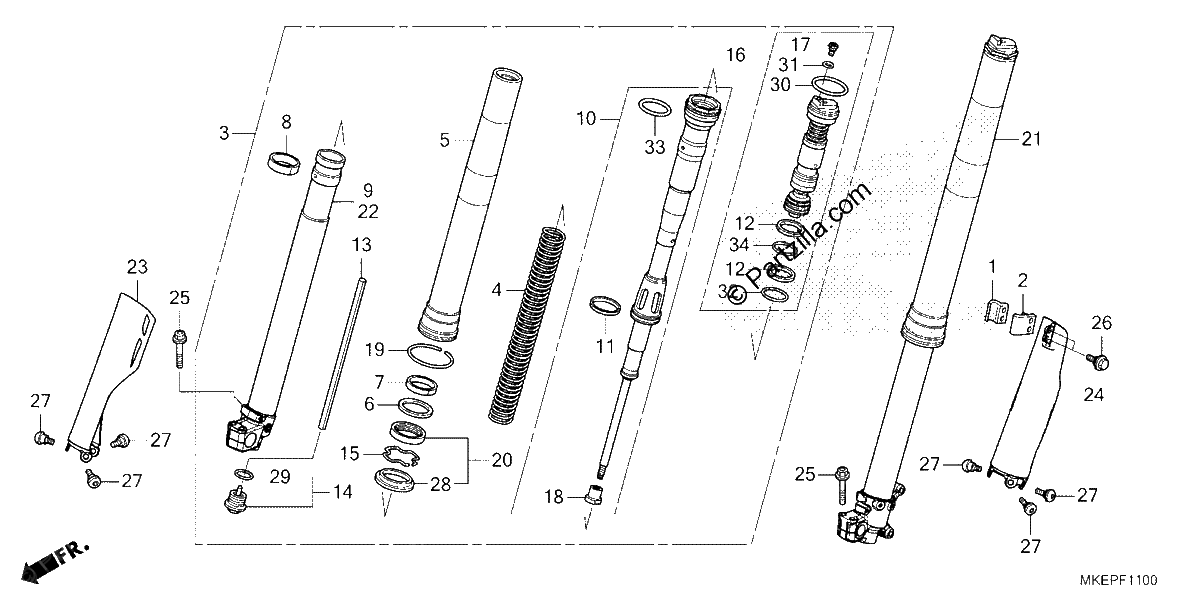 Diagrama de FRONT FORK