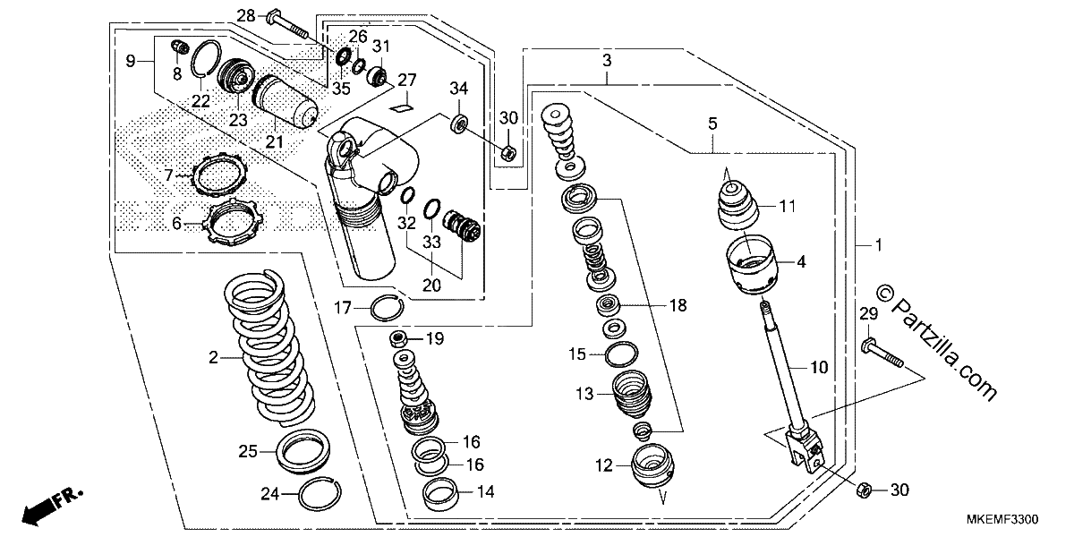 Diagrama de REAR SHOCK ABSORBER