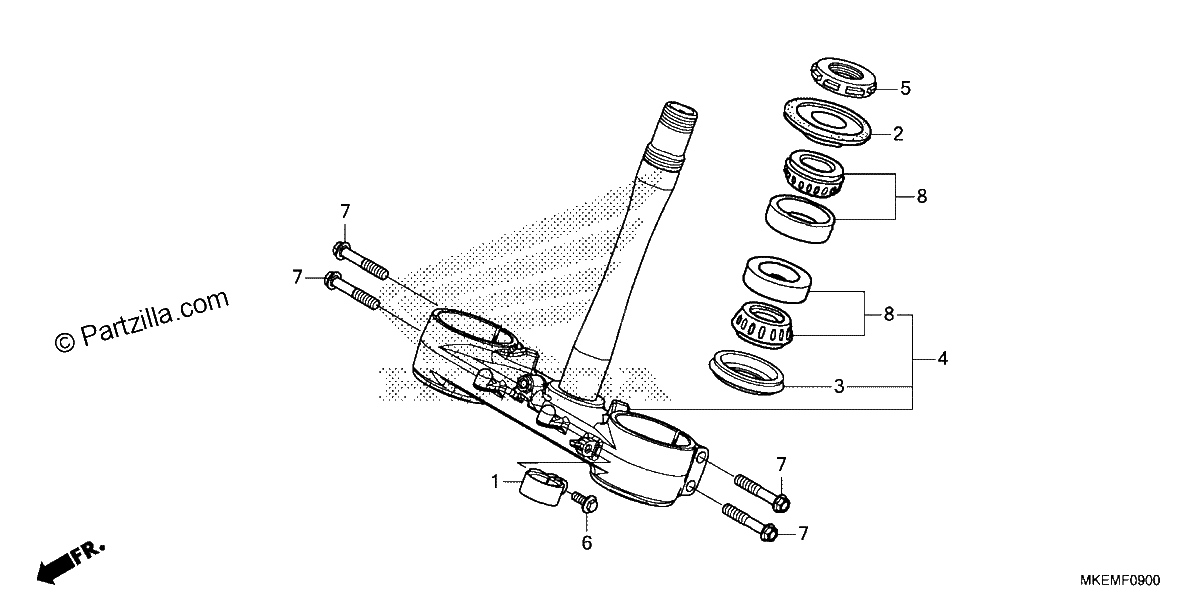 Diagrama de STEERING STEM