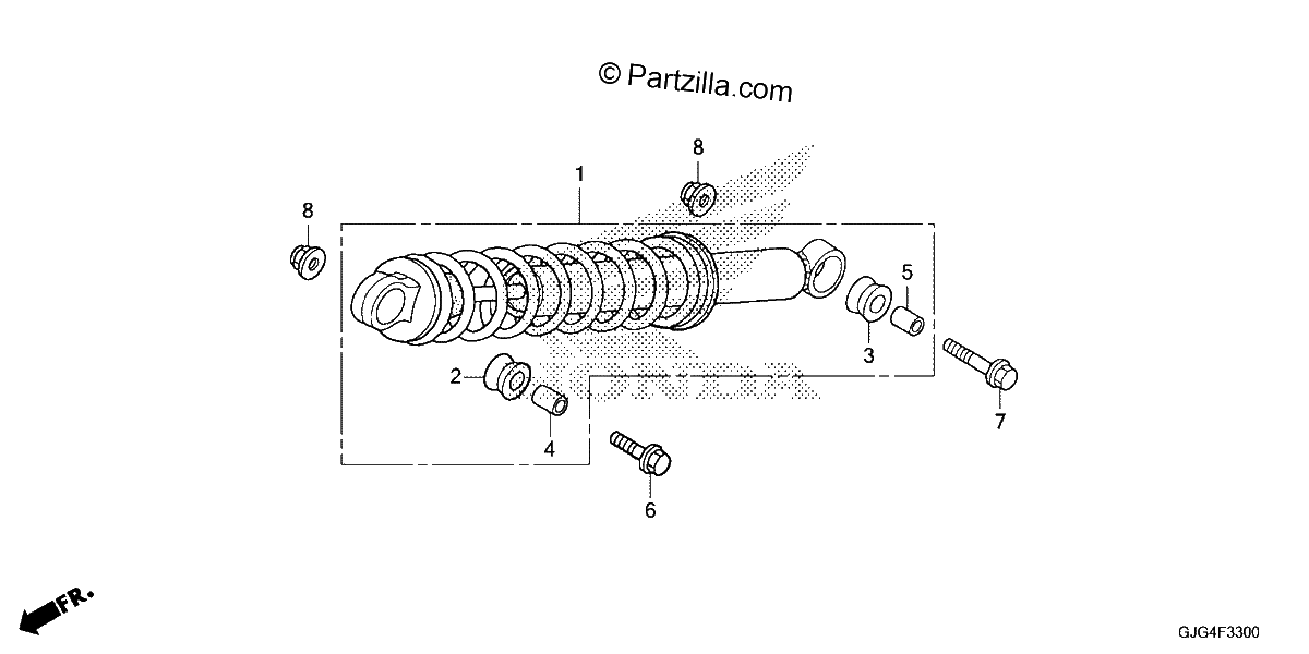Diagrama de REAR SHOCK ABSORBER