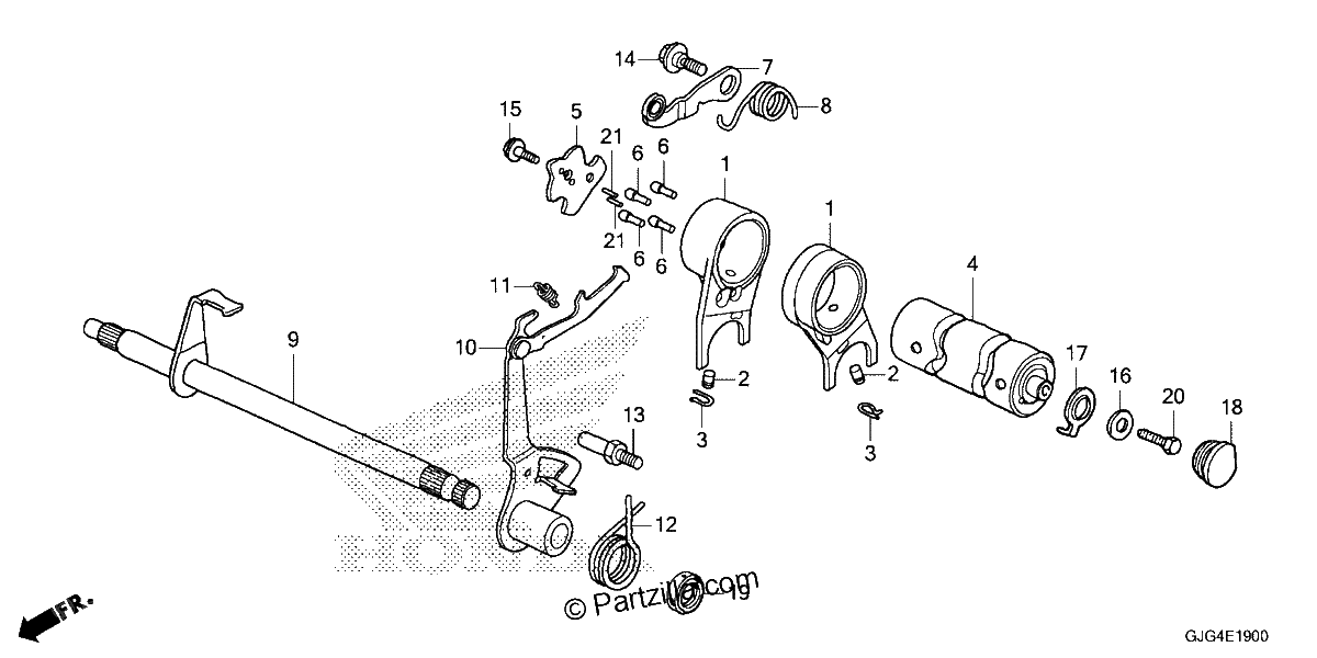 Diagrama de GEARSHIFT DRUM