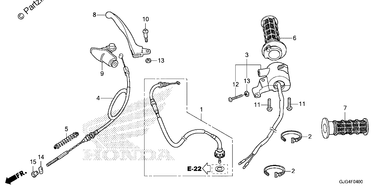 Diagrama de HANDLE LEVER SWITCH CABLE